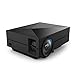 Tiptiper Mini LED Projector, 1000lumens, 800x480p Entertainment Home Cinema Theater Multimedia