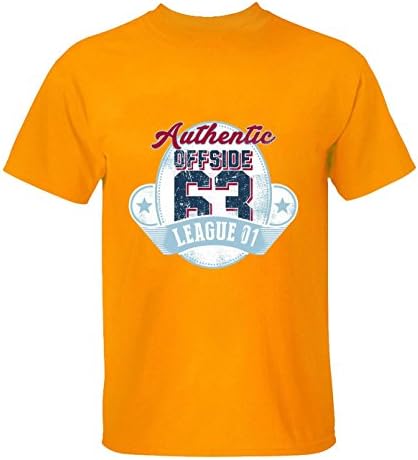 Yigenvren Mens Authentic Offside NO 63 League 01 Fashion T Shirts L orange