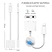 Headphone Jack Adapter Dongle for iPhone Xs/Xs Max/XR/ 8/8 Plus/X (10) / 7/7 Plus Adapter to 3.5mm Jack Converter Car Charge Accessories Cables & Audio Connector 2 in 1 Earphone Splitter Adaptor