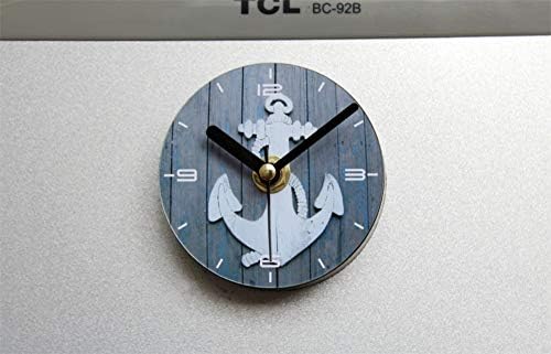 JIAER Mini Creative Anchor Acrylic Clock Magnet Adsorption Home Kitchen Children Bedroom Refrigerator Clock 8.5CM