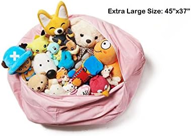 Extra Large Jumbo Size - Premium Quality Stuffed Animal Storage Bean Bag Chair to clean up toys
