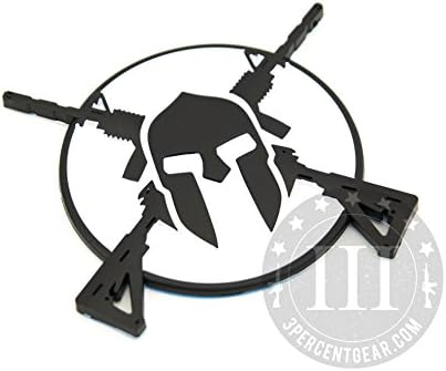 1 NEW CUSTOM MATTE BLACK & WHITE MOLONE LABE AR15 BADGE EMBLEM DECAL