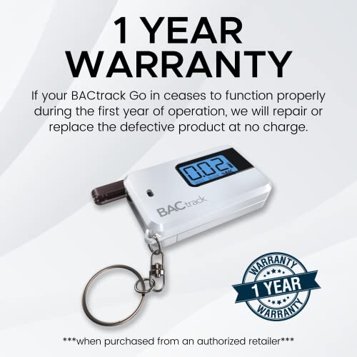 BACtrack Go Keychain Breathalyzer (White) UltraPortable Pocket