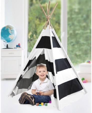 American Kids Awesome Tee-Pee Tent, Rugby Stripe