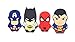 Finex - Set of 4 LARGE 3 inches - Superheroes Refrigerator Magnets Fridge Magnet Set for Locker - Captain America Spiderman Superman Batman