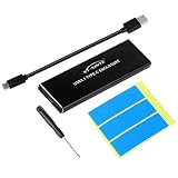 XT-XINTE NVMe PCIE USB3.1 HDD Enclosure M.2 to USB Type C 3.1 M Key SSD Hard Disk Drive Case External Mobile Box (Black)