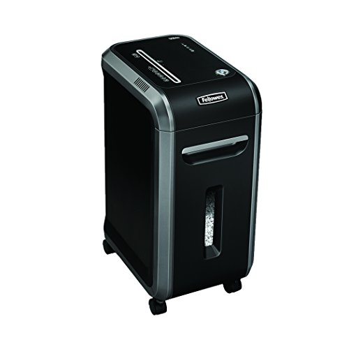 Fellowes 4609001 Powershred 99Ms 14-Sheet Micro-Cut Heavy Duty Paper Shredder with Auto Reverse, Black/Dark Silver, 25.2