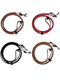 Mudder 4 Pieces Glasses Cord Eyewear Strap Eyeglass Chain with Cleaning Cloth