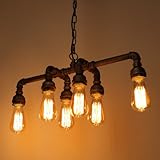 Lightinthebox Edison Retro Loft Style Vintage Industrial Pendant Light Lamp Metal Water Pipe,Luminaire Lampara Colgantes Restaurant Bar Hanging Light