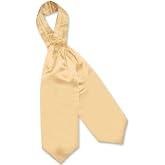 Cravatta Ascot Vesuvio Napoli Nera Uomo - Colore Solido In Poliestere - Nuova Con Etichette