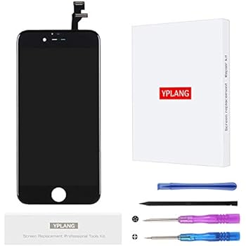 YPLANG Compatible with iPhone 6 Screen Replacement Black 4.7