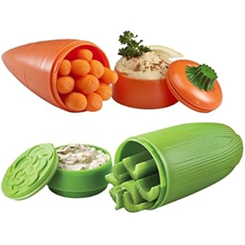 Hutzler Carrot & Dip and Celery & Dip To-Go Snack Container Set