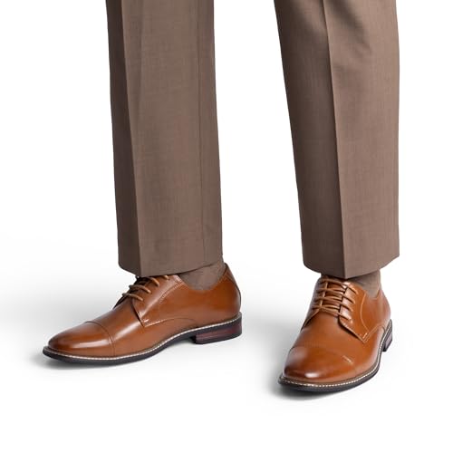 Bruno Marc Men's Derby Suit Shoes, Classic Business Lace-Up Shoes