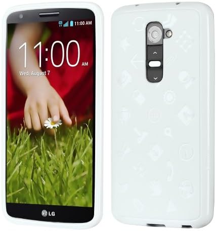 LG G2 Case, Cruzerlite Experience (EXP) TPU Case Compatible for LG G2 - Retail Packaging - White