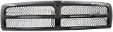 Grille Assembly Compatible with 1994-2001 Dodge Ram 1500 Honeycomb Insert Textured Black Shell and Insert Old Body Style