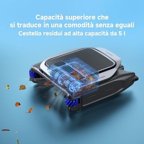 J1 Robot Pulitore Piscina con Tecnologia PoolSense– Pulizia 360°, 24/7, Percorso Intelligente, Controllo App, Design Innovativo Flusso d’Acqua, Pulizia Automatica A Mani Libere