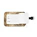 ALAZA Vintage World Map Luggage Tag PU Leather Bag Tag Travel Suitcases ID Identifier Baggage Label 1 Piece
