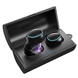 Bluetooth 5.0 True Wireless Earbuds, SUPOLOGY Sport in-Ear Headphones with Portable Charging Case, Sweat Proof 20H Playtime HD Bass Binaural Call Two Built-in Microphones
