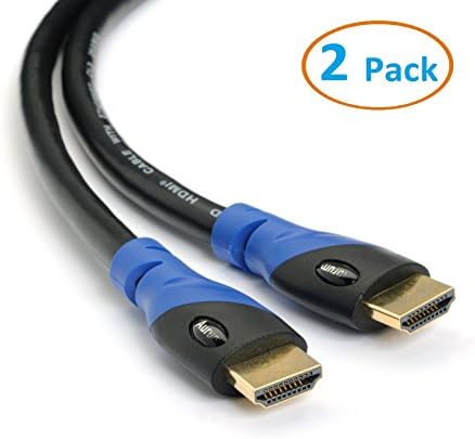 Aurum Ultra Series - Pack of 2 High Speed HDMI Cable 20 Ft with Ethernet - Supports 3D & ARC [Latest Version] - 20 Feet