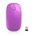 Jelly Comb 2.4G Slim Wireless Mouse with Nano Receiver, Less Noise, Portable Mobile Optical Mice for Notebook, PC, Laptop, Computer, MacBook MS001 (Fuchsia)