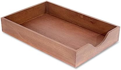 Carver Hardwood Stackable Desk Tray, Legal Size, 16.25 x 11 x 2.75 Inches, Walnut Finish (CW07222) by Carver