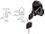 CRL Black Plated Cabinet Lock for Hinged Glass Doors - Keyed Alike