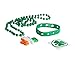 124 St Patricks Day Shamrock Party Favor Set, 12 Rubber Bracelets, 12 Shamrock Bead Necklaces, 100 Shamrock Stickers