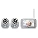 VTech VM342-2 Video Baby Monitor with 170-Degree Wide-Angle Lens for Panoramic View, Night Vision, Talk-Back Intercom & 1,000 feet of Range with 2 Cameras