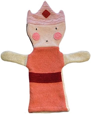 Cate and Levi 12" Handmade Princess Hand Puppet (Premium Reclaimed Wool), Colors Will Vary