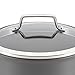Anolon Authority Hard-Anodized Nonstick 3-Quart Covered Straining Saucepan with Pour Spouts, Gray