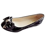 Morecome Spring Toe Flat Heel Bow Tie Shoes Women's Flat Shoes