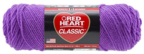 Red heart classic yarn, bright violet