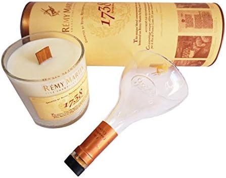 REMY MARTIN 1738 Soy Candle - Liquor Alcohol Cut Bottle Scented