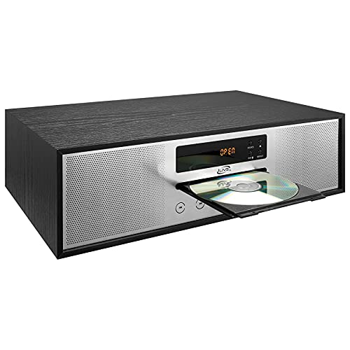 iLive Bluetooth Home Music System with CD Player, Built in Stereo Speakers,  Includes Remote, Black (IHB340B)
