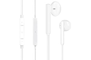 Wired Earbuds Headphones for Phone, Hi-Res Extra Bass Earphones, HiFi-Audio Stereo Noise Isolating with Mic+Volume Control Co