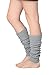 Isadora Paccini Women's Cable Knit Leg Warmers, One Size, LW14, Grey