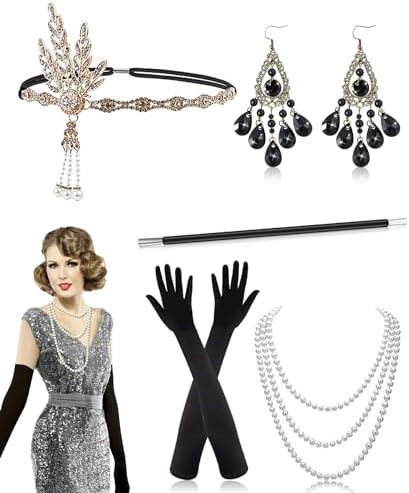 Alintor 1920s Accessories for Women, Great Gatsby Accessories Women