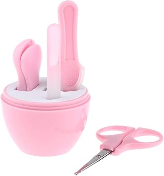 Cuticate Professionnel Soin Bebe Coupe Ongle Set 4pcs Cisaux A Ongles Coupe Ongle Lime A Ongle Pince A Epiler Pour Nouveau Ne Nourrisson Enfant Rose Amazon Fr Jeux Et Jouets