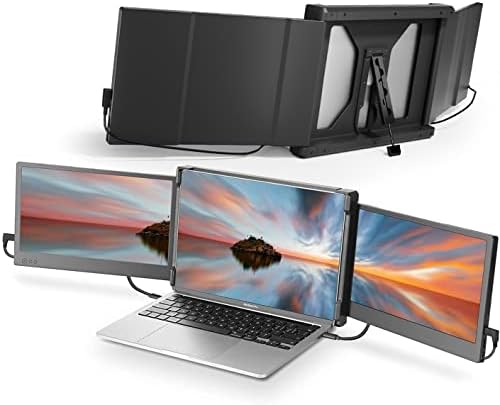 Domyfan Laptop Bildschirm Extender 15.6 Zoll - Triple Portable Monitor FHD 120% SRGB