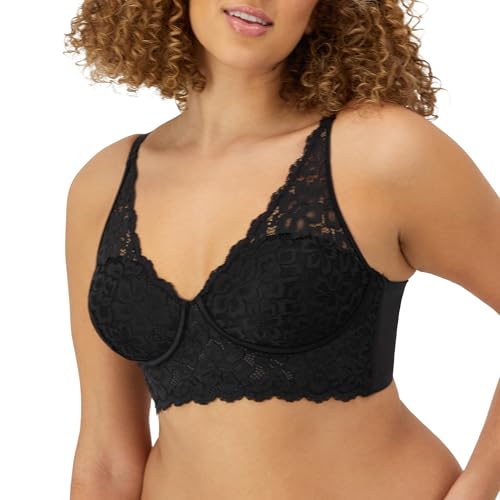 Maidenform Women's Pure Comfort Lace Bralette, Lightly Lined Wireless Bra, Conv…