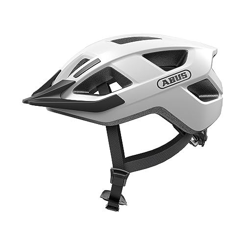 ABUS Fahrradhelm Aduro 3.0 – Sportiver City-Helm in stilvollem Design für alltägliche und sportliche Touren – für Damen und Herren – Weiß, Größe L