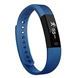 Toobur Activity Tracker, Slim Waterproof Fitness Tracker Watch with Pedometer Calories and Sleep Monitor, Step Counter Wristband Smart Watch for Kids Women Men-Blue