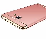 Galaxy On5 2016 Case,Galaxy J5 Prime Case, Ranyi [3 in 1 Hybrid] [Anti-Slip] [Metal Texture] Metal Painting Bumper + Matte Hard Back Cover Case for Samsung Galaxy On5 2016 / J5 Prime (Rose Gold)