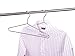 Amber Home 5 Pack 17'' Metal Clothes Hangers with Polished Chrome, Heavy Duty Silver Metal Wire Hanger for Coat, Shirt, Suit, Pants