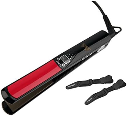 Titanium Plates Flat Iron MCH , Fast Heating Digital Achieve Salon Anti Static Hair straightener, 1 Inch, Hair Straightener, Dual voltage For Worldwide and Auto Shut Off