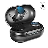 Wireless Earbuds Bluetooth 5.0 A10 True Mini Wireless Dual-Ear Touch Volume Control Headphones 5D Stereo Earphones Ipx7 Waterproof Sports Headset with Charging Case/Built-in Mic(Upgraded Blue)