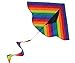 In the Breeze 3158 — Rainbow Stripe Delta Kite with Twister Tail — Easy-Flying, Colorful Kite