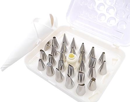 Pridebit Pastry Bag Cake/Cupcake Decorating Tips Set - 30 Pieces Kit