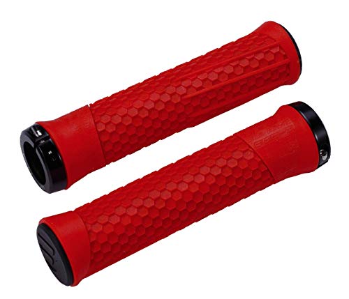 Bbb Cycling Bicycle Handlebar Grips for Mountain and E-Mountain Bikes Anti-Slip One Pair Red Python BHG-95