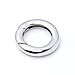 925 Sterling Silver 20mm Round Pearl Necklace Enhancer Shortener Ring Spring Clasp Connector
